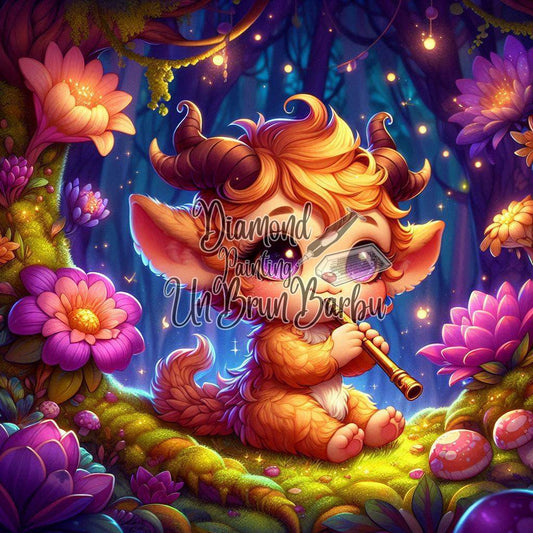 Pip, le Faune aux Fleurs Lumineuses (110cm x 110cm)