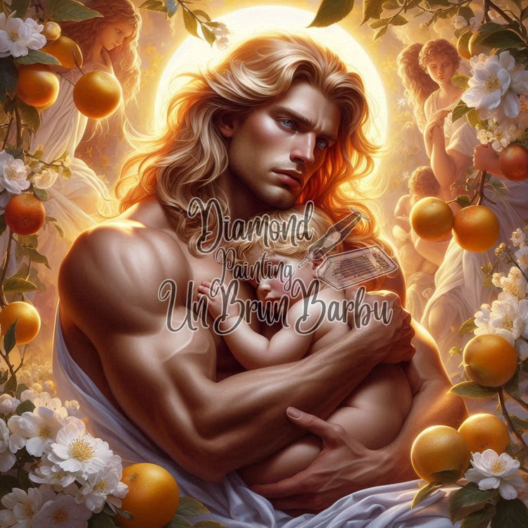 Protecteur Divin au Jardin d'Or (120cm x 120cm)