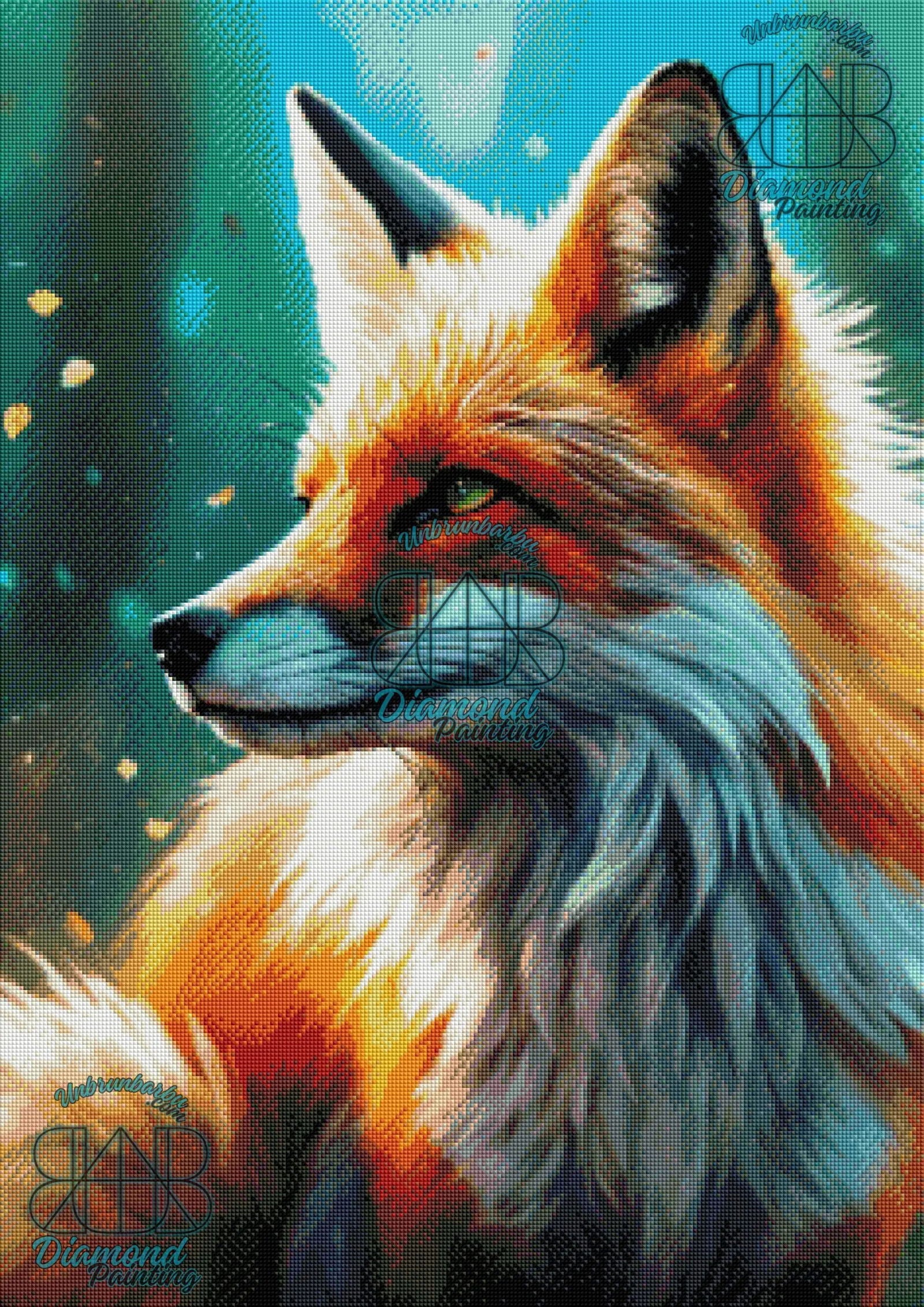 Renard Flamboyant Beauté Sauvage. (60cm x 85cm). - UnBrunBarbu