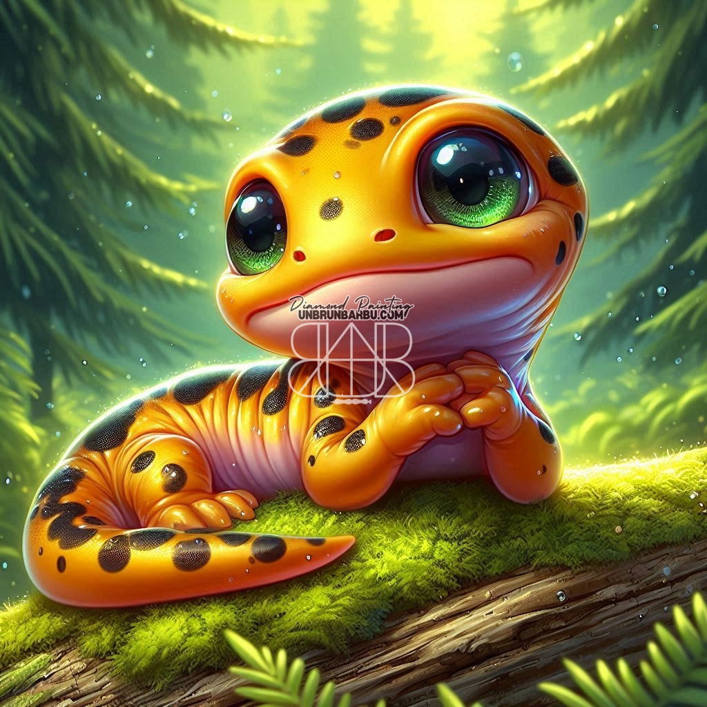 Salamandre Mystique (100cm x 100cm) - UnBrunBarbu