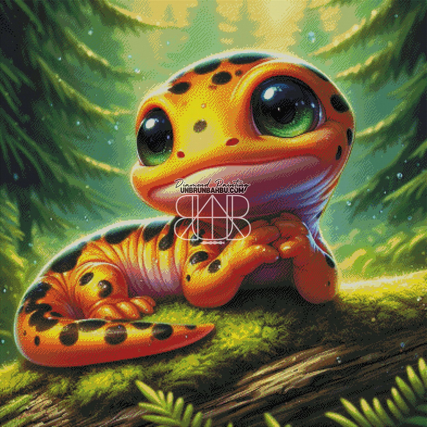 Salamandre Mystique (100cm x 100cm) - UnBrunBarbu