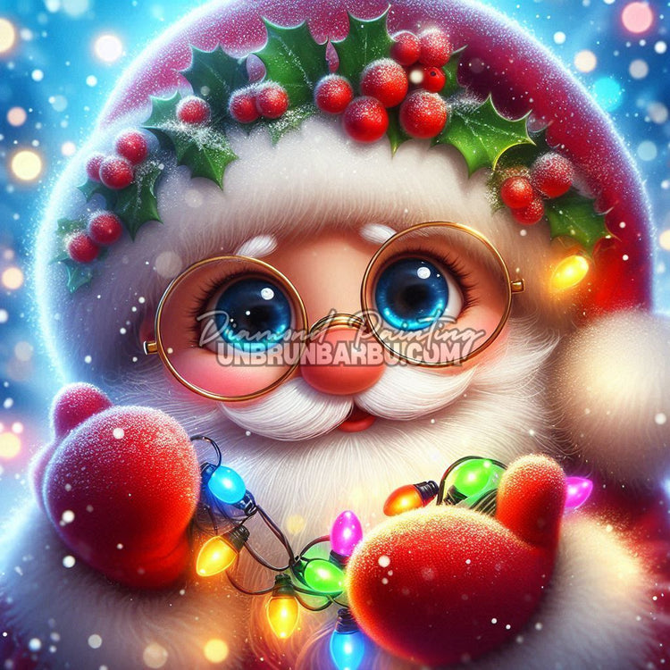 The Santa Claus Light Garland (60cm x 60cm) 100% Cristaux