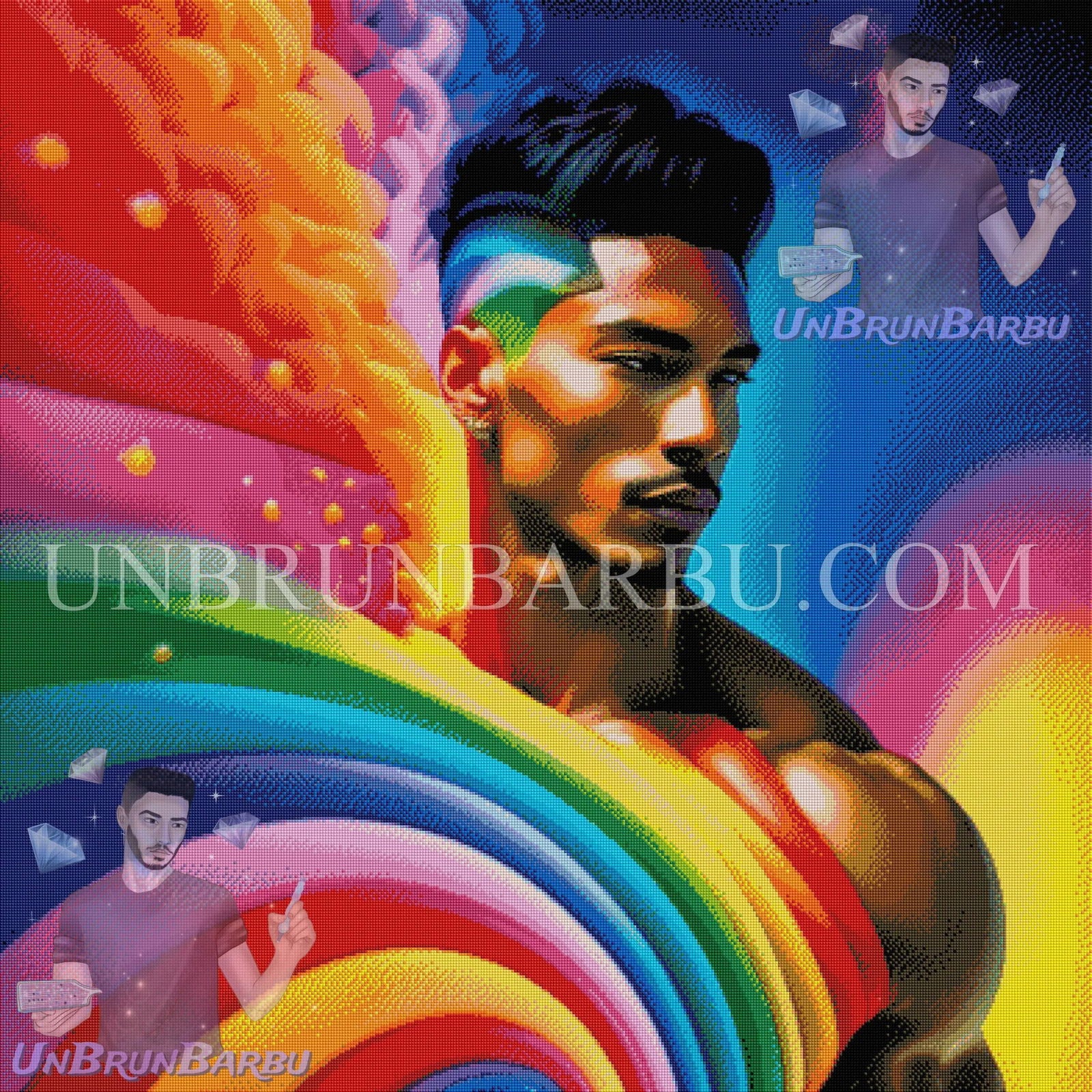 The Rainbow Warrior. (100cm x 100cm) - UnBrunBarbu