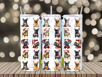 Tumbler Isotherme "Noël des Boubous" - Fait Main (Paille & Goupillon inclus)