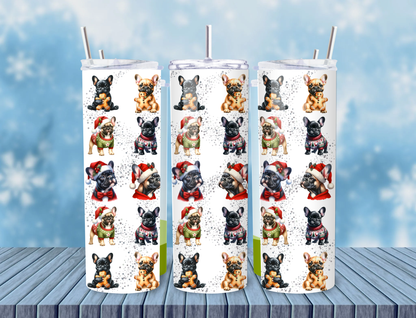 Tumbler Isotherme "Noël des Boubous" - Fait Main (Paille & Goupillon inclus)