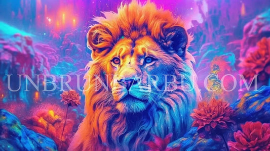 Veille Céleste du Lion. (110cm x 60cm). - UnBrunBarbu