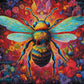 Abeille Éclatante aux Ailes Déployées. (80cm x 70cm). - UnBrunBarbu