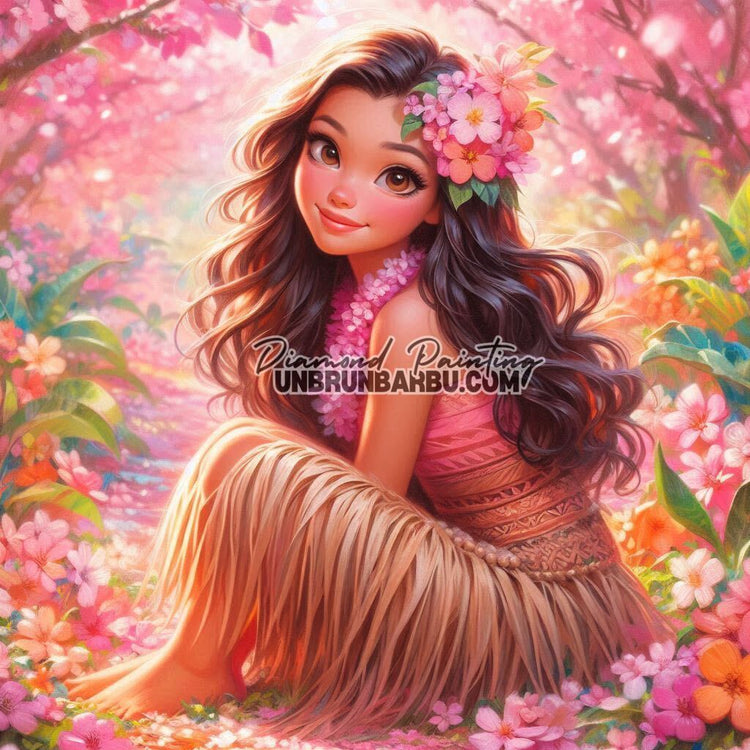 Aloha en Fleurs (100cm x 100cm) - UnBrunBarbu