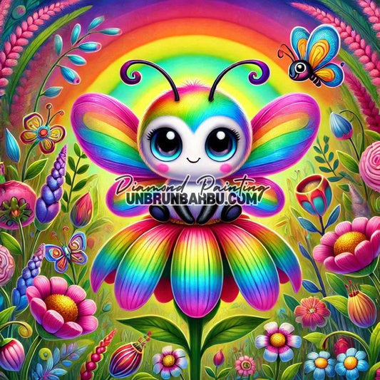 Ballet des Fleurs et des Insectes (80cm x 80cm) - UnBrunBarbu