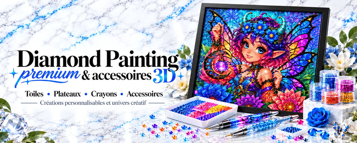 Bannière Un Brun Barbu : Diamond Painting premium et accessoires 3D personnalisables, créations personnalisables et univers créatif