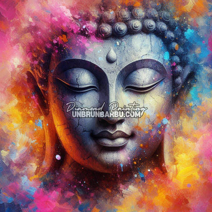 Bouddha des Couleurs Éveillées (80cm x 80cm) - UnBrunBarbu