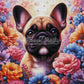 Bouledogue Français des Fleurs (80cm x 80cm) - UnBrunBarbu