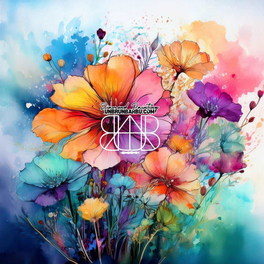 Bouquet en Couleurs (80cm x 80cm) - UnBrunBarbu