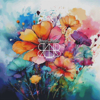 Bouquet en Couleurs (80cm x 80cm) - UnBrunBarbu