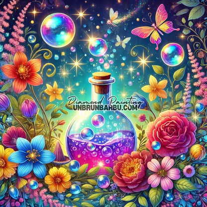 Bulles d'un Sortilège Oublié (90cm x 90cm) - UnBrunBarbu