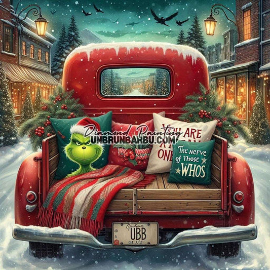 Camion de Noël des Merveilles (100cm x 100cm) - UnBrunBarbu