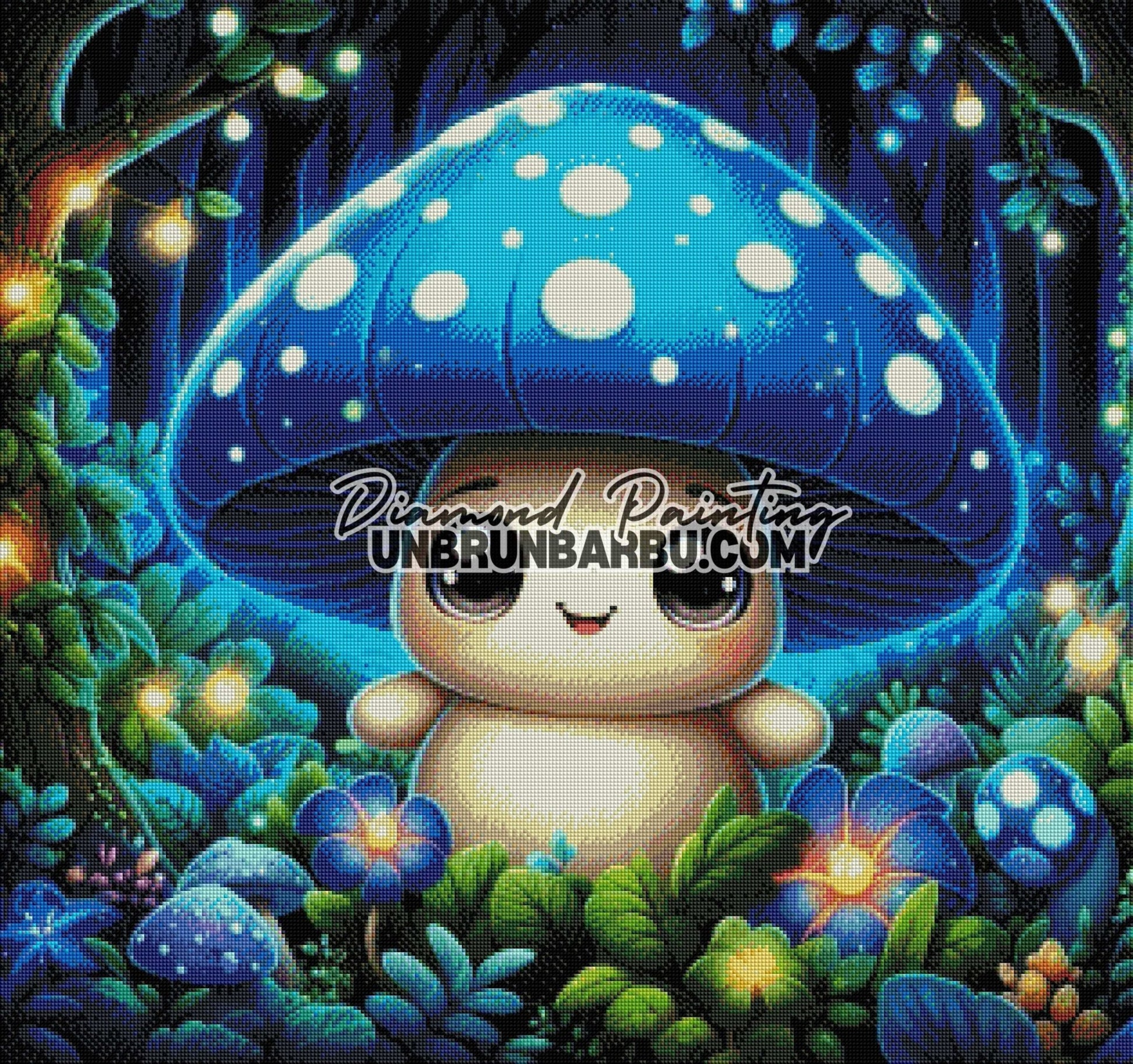Champignon Magique de la Forêt Enchantée (80cm x 75cm) - UnBrunBarbu