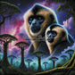 Chant Silencieux des Gibbons (100cm x 100cm) - UnBrunBarbu