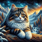 Chat Gardien des Montagnes (80cm x 80cm) - UnBrunBarbu