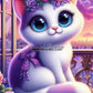 Chat sur le Balcon Parisien (60cm x 85cm) - UnBrunBarbu