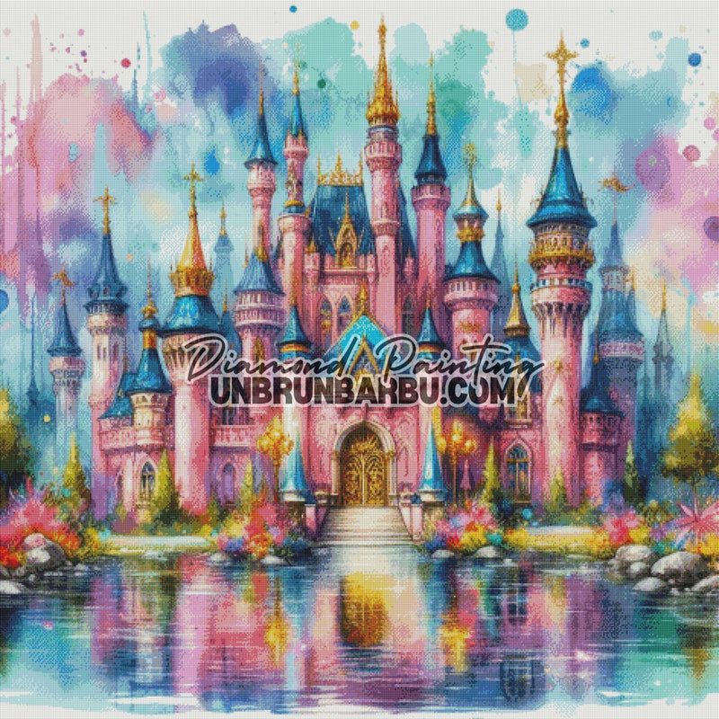 Château des Rêves Éternels (120cm x 120cm) - UnBrunBarbu