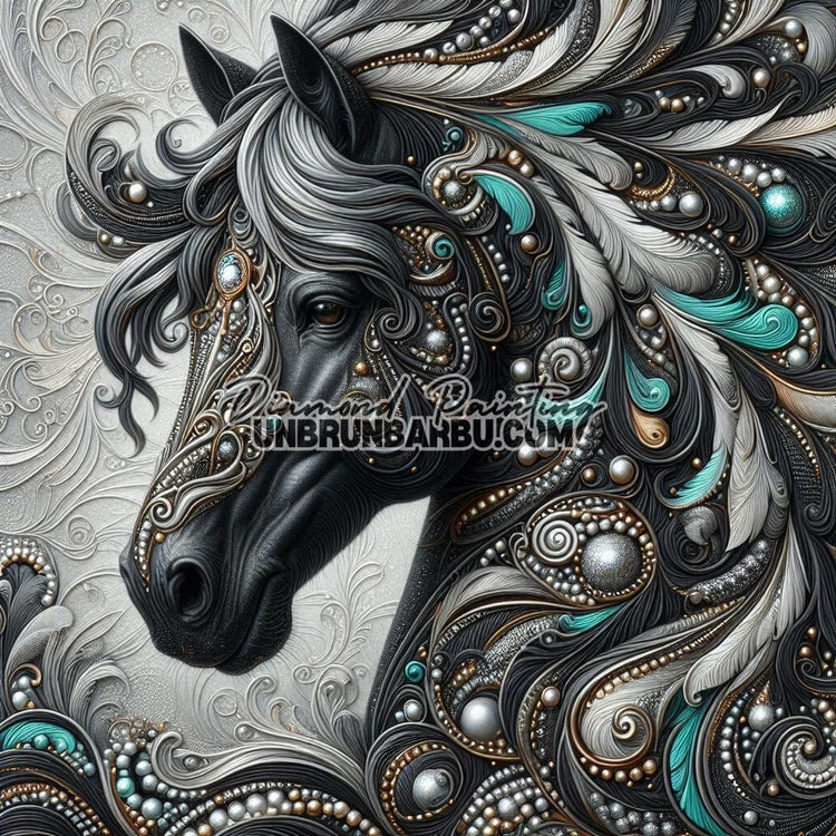Cheval des Étoiles Oubliées (80cm x 80cm)