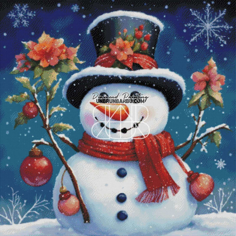 Conte de Noël Glacé. (80cm x 80cm) - UnBrunBarbu