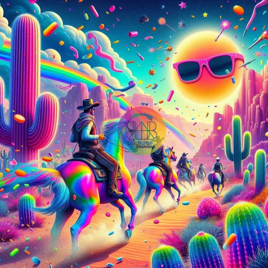 Cow - Boys Psychédélique. (120cm x 120cm). - UnBrunBarbu
