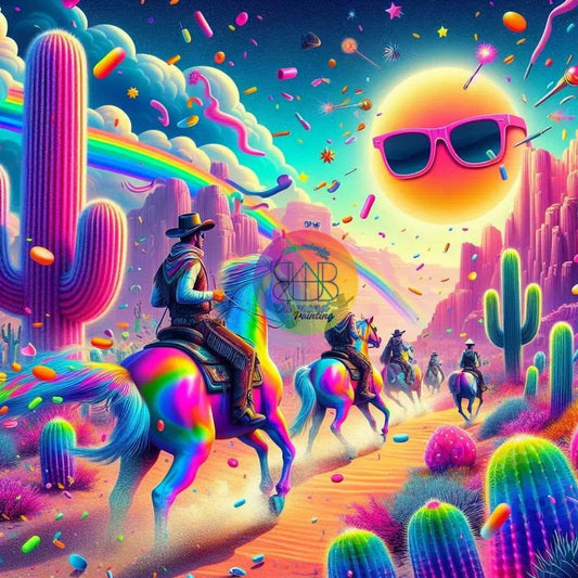 Cow - Boys Psychédélique. (120cm x 120cm). - UnBrunBarbu