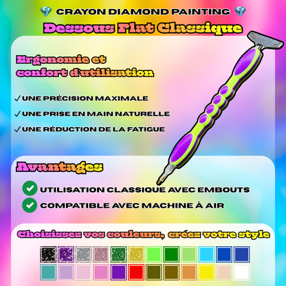 crayon 3d diamond painting dessous plat classique utilisation classique avec embout