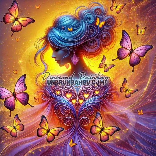 Danse des Papillons Éthérés (100cm x 100cm) - UnBrunBarbu