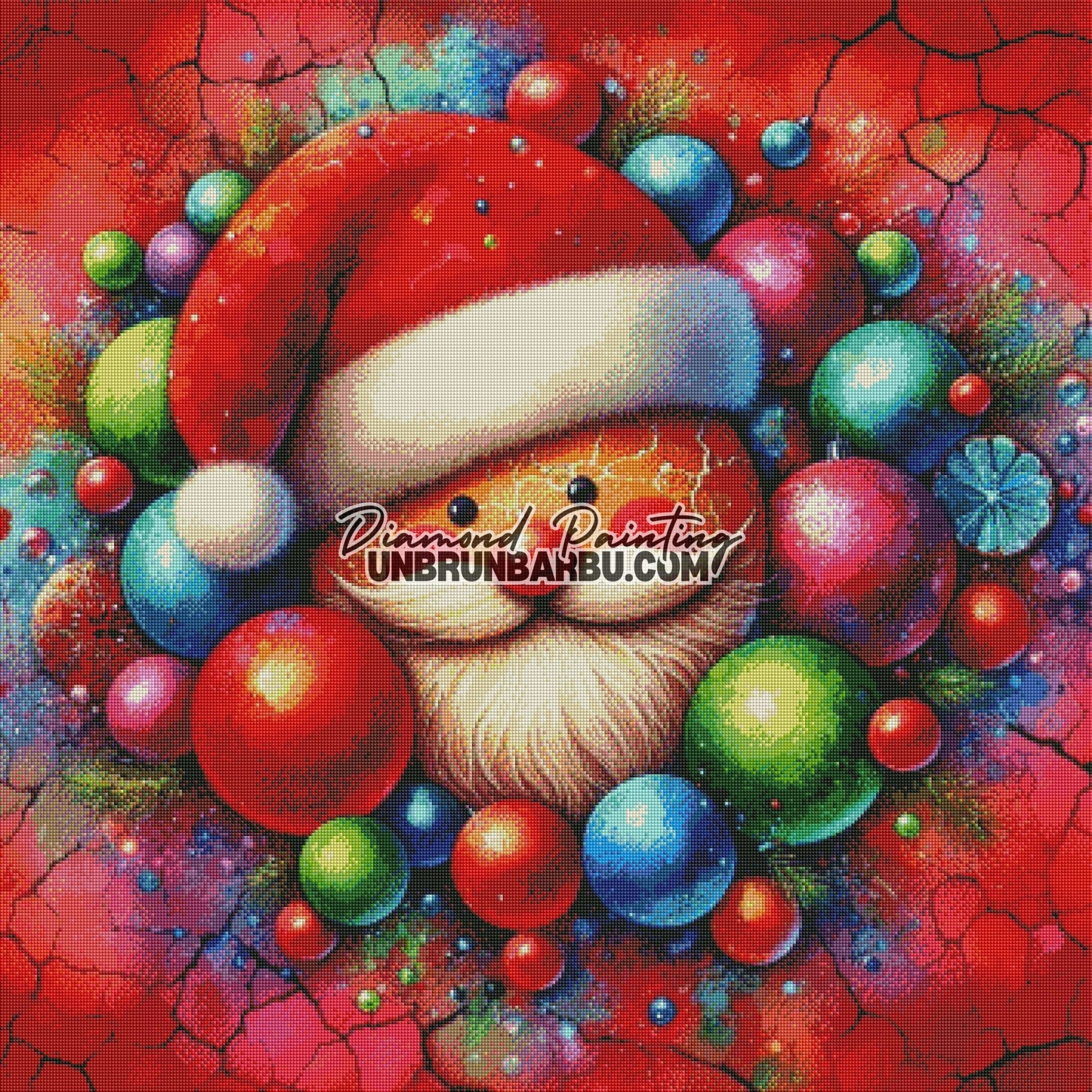 Délice de Noël, Cookie Père Noël (90cm x 90cm) - UnBrunBarbu