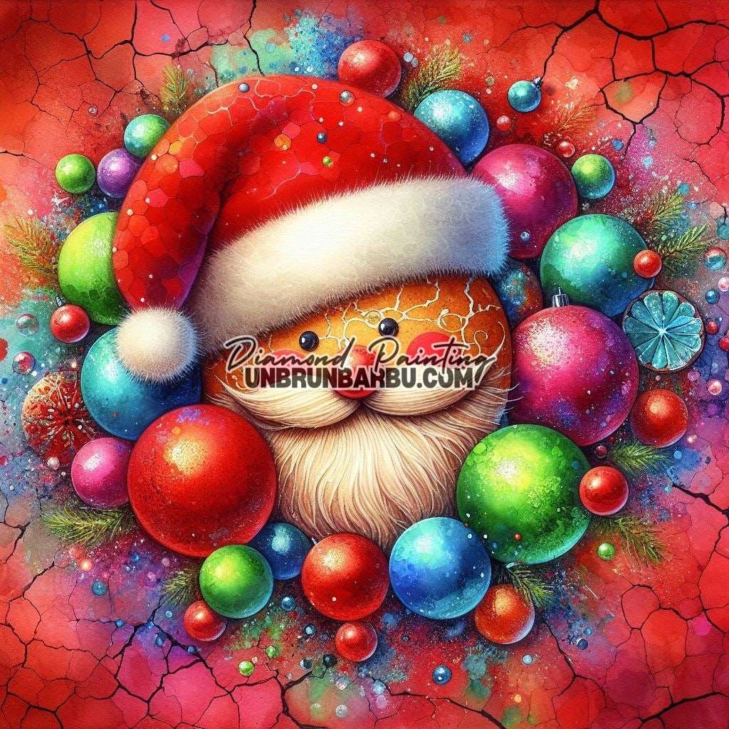 Délice de Noël, Cookie Père Noël (90cm x 90cm) - UnBrunBarbu