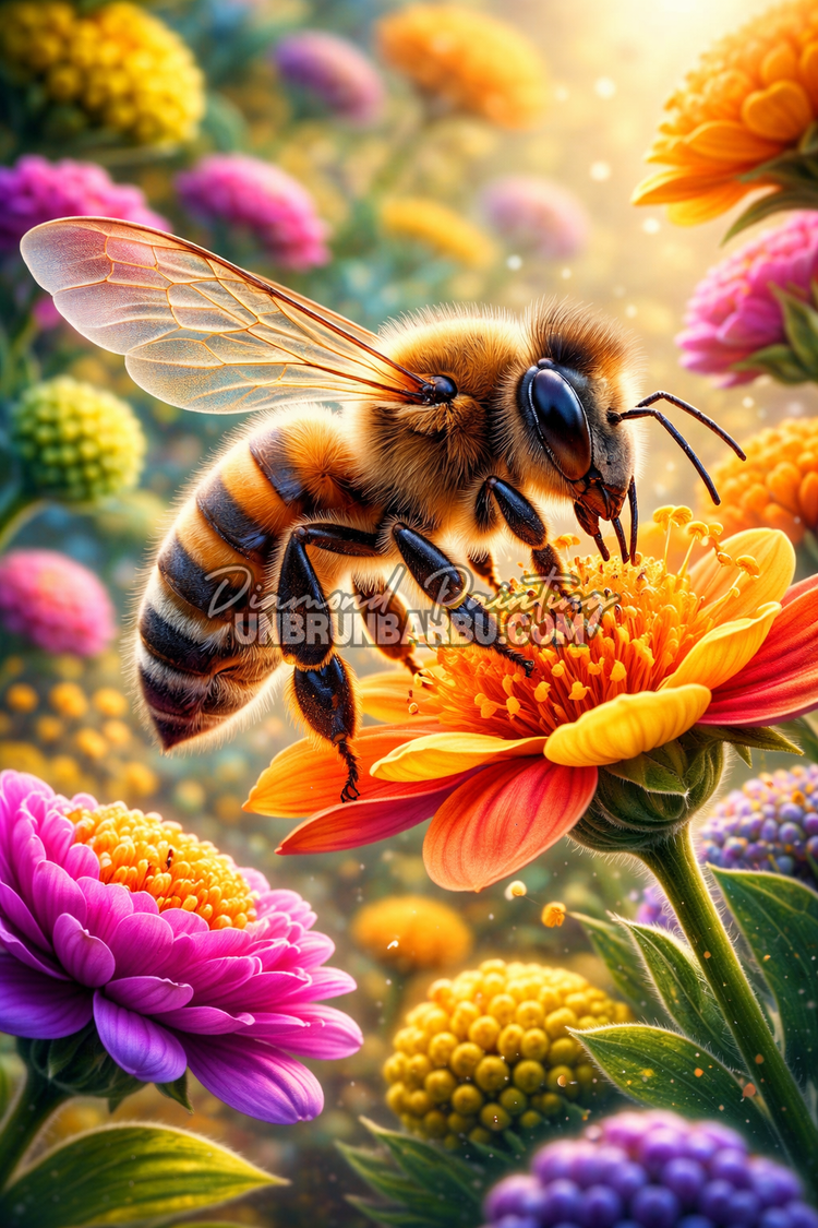Diamond Painting – Abeille Pollinisatrice - 60x90 cm