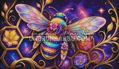 diamond painting abeille et ruche sacree 120x70 cm rendu diamante