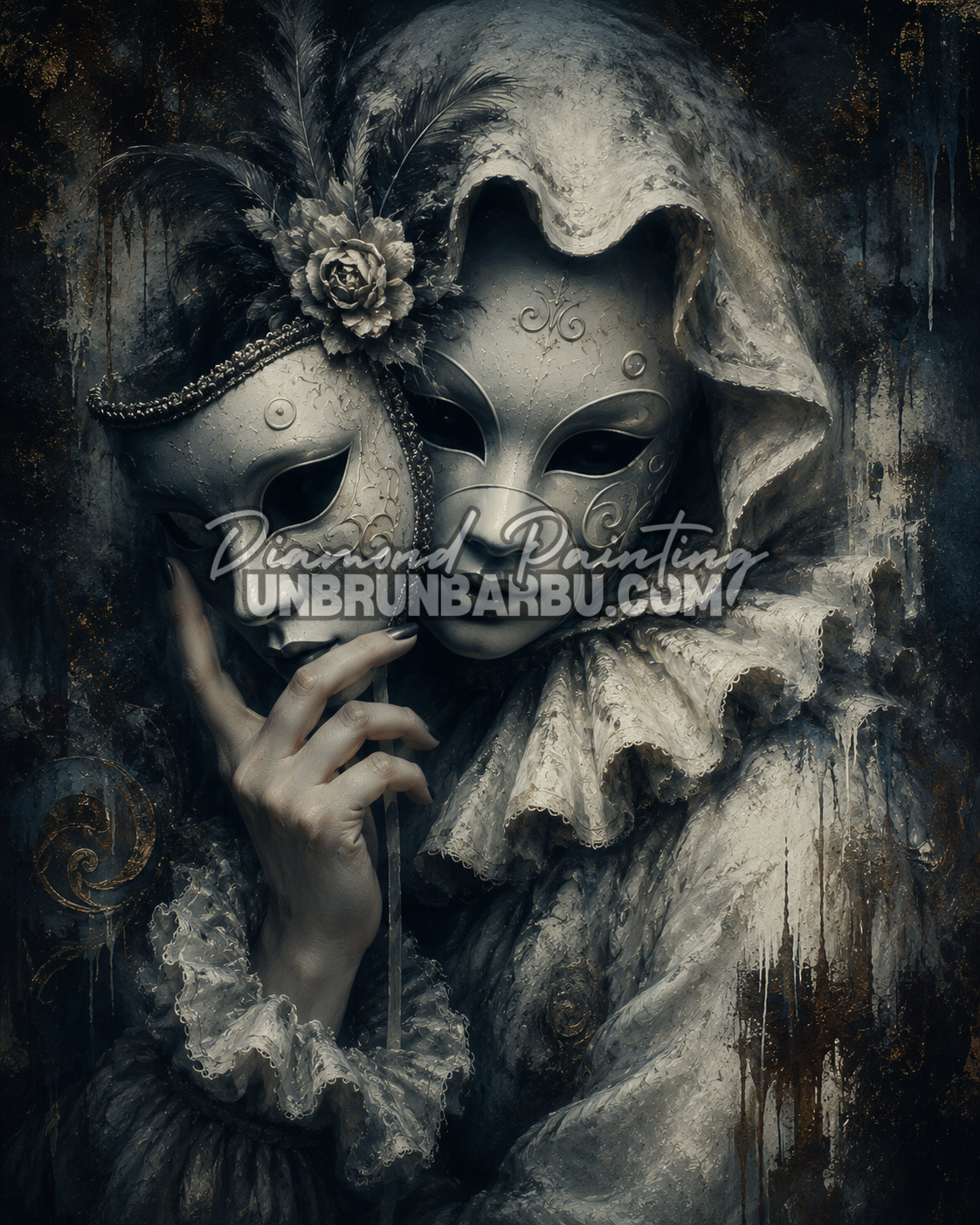diamond painting ame du carnaval oublie 50x65 illustration