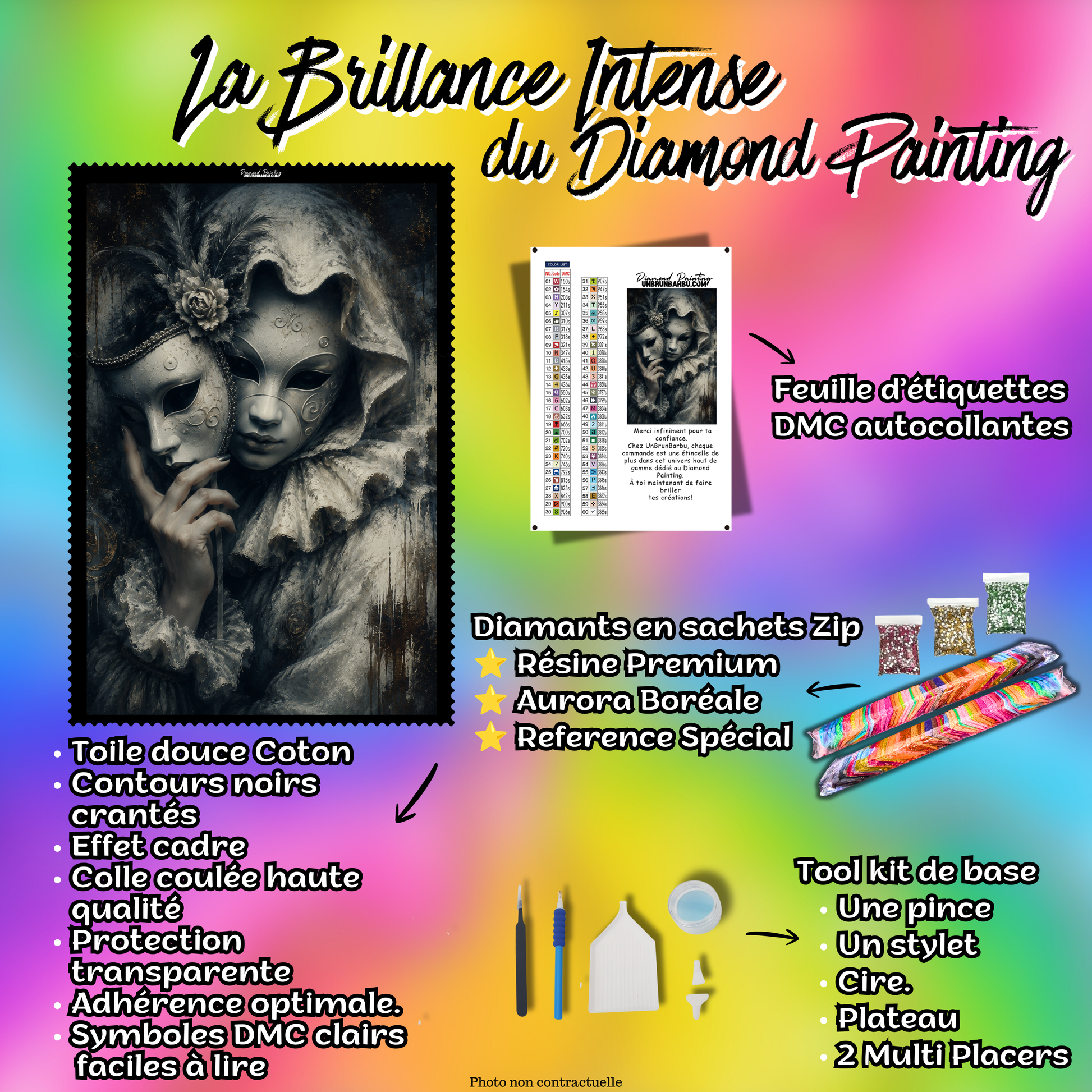 diamond painting ame du carnaval oublie 50x65 kit complet