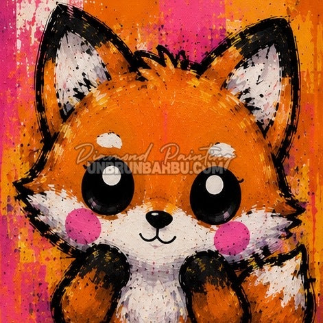Diamond Painting renard orange 30x30 cm du kit Medium Animaux N°2