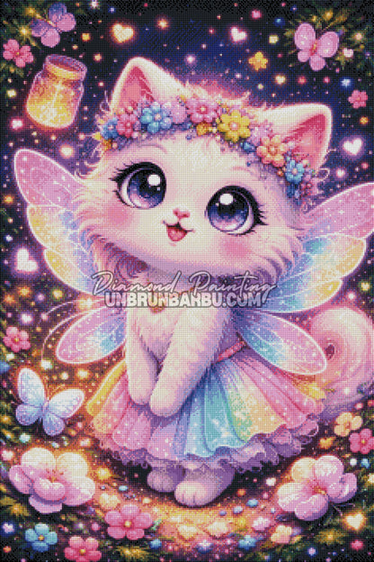 rendu diamond painting chat fee diamant