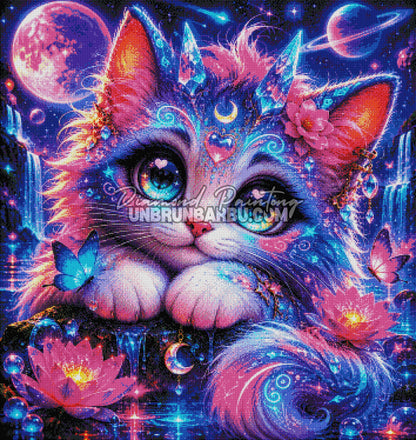 diamond painting chaton secret des constellations rendu diamante 90x95