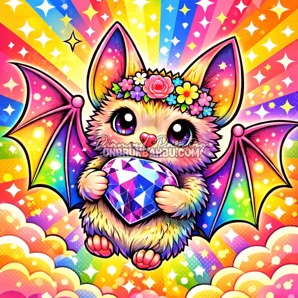 diamond painting chauve souris scintillante 70x70 illustration principale