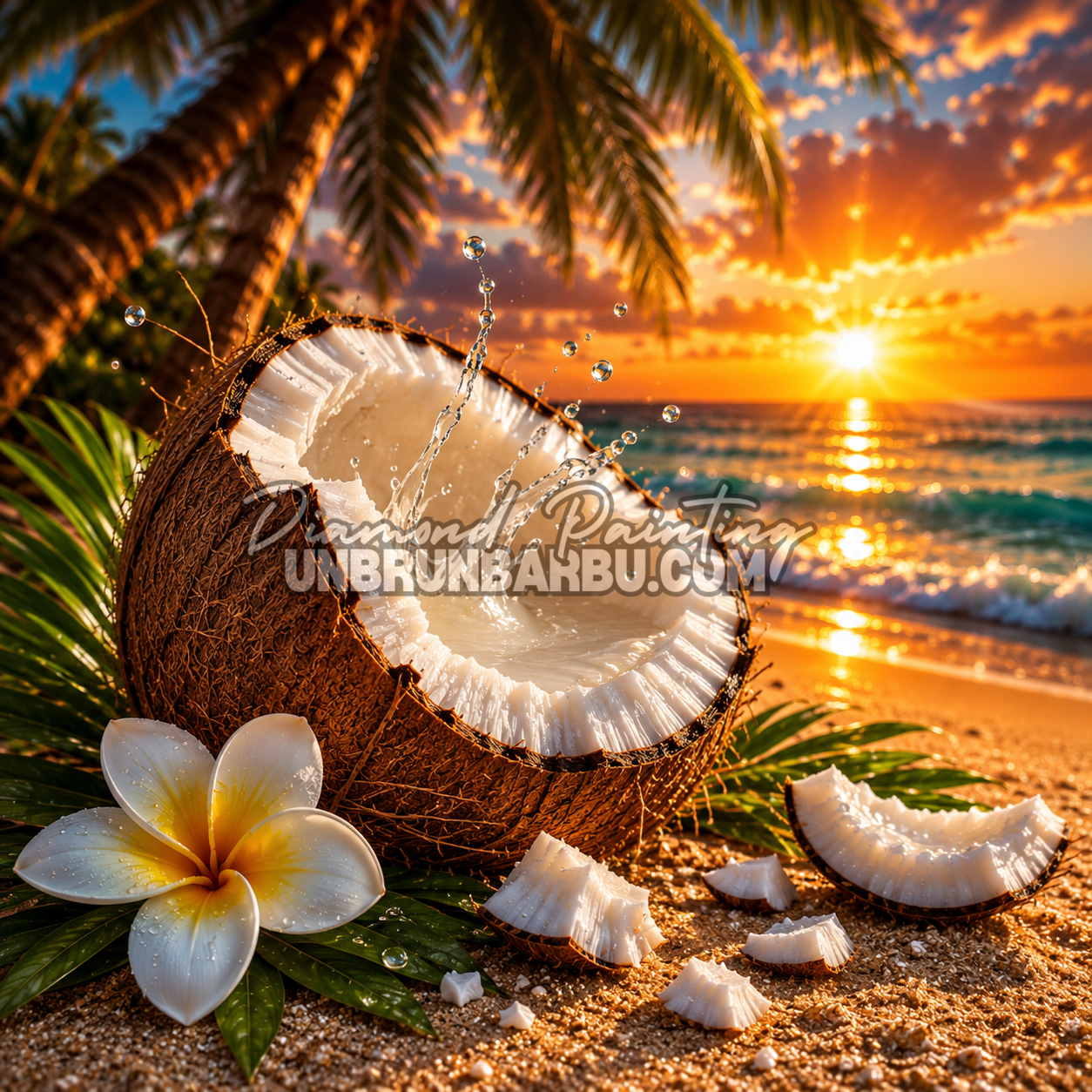 diamond painting coco sunset 80x80 illustration