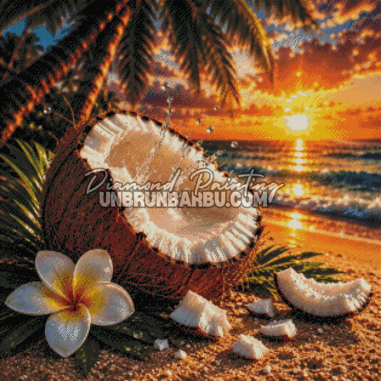 diamond painting coco sunset 80x80 rendu diamante