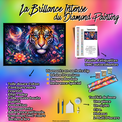 kit complet diamond painting constellation du tigre 120x80