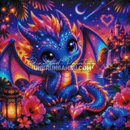 diamond painting dragon des iles 70x70 rendu diamante