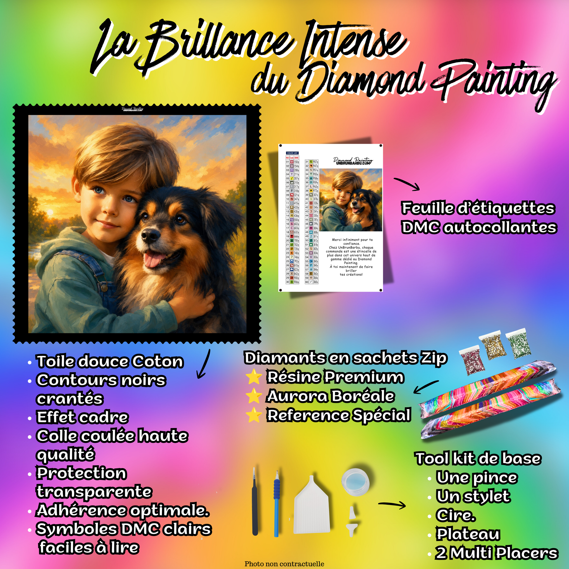 diamond painting entre nous deux 80x80 kit complet