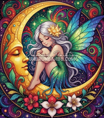 Illustration du Diamond Painting Fée des Rêves Lunaires 80x90 cm