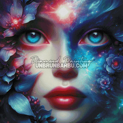 rendu diamond painting fragment de beaute effet diamants lumineux