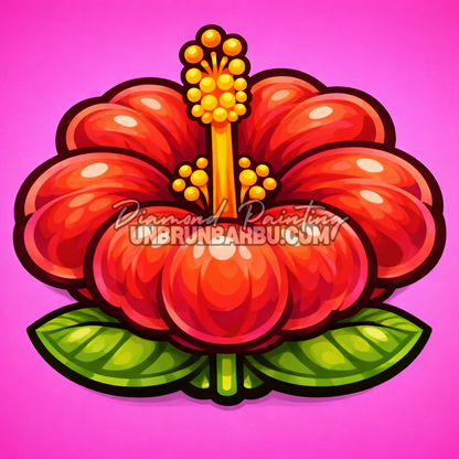 diamond painting hibiscus 20x20