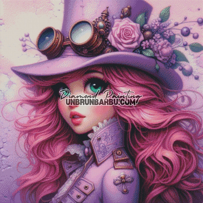 Diamond Painting - La Rose des Engrenages (80cm x 80cm) - UnBrunBarbu